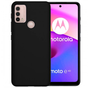 Луксозен силиконов гръб ТПУ ултра тънък МАТ за Motorola Moto E40 черен 
